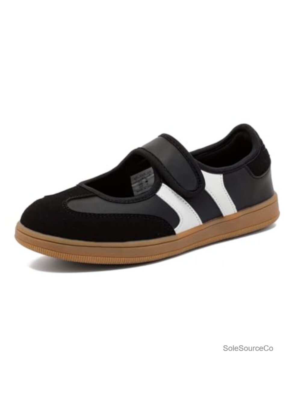 Faux Leather Lace Slip-On Mary Jane Sneakers Comfortable Walking Shoes